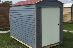 6x10 Bungalow - Lagoon Blue with Terracotta  Roof