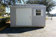 8x12 BC Gray and White Bungalow - 5' Door