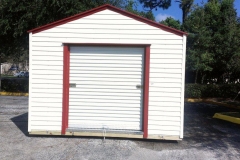 12' wide White and Terracotta Bungalow with 6' Roll-Up