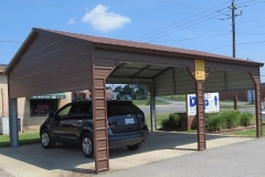 Semi-Enclosed Carport - Vertical Roof