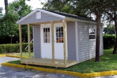 10x16 Vinyl & Shingles - Bahama Double Doors and Porch