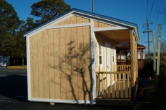 12x16 Rustic Wood & Shingles - Optional Side Porch