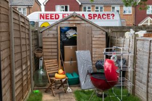 cluttered shed